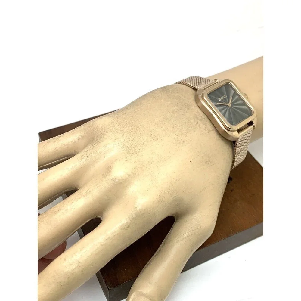 Hugo Boss Women's Watch 1502683 Balley Quartz Gray Dial Rose Gold Steel …